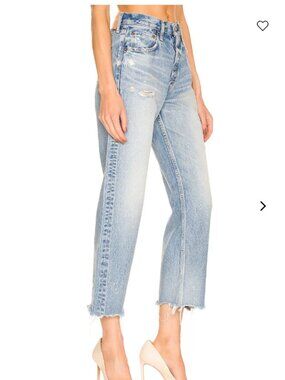Moussy Vintage Lomita Cropped Wide Straight Jeans - 25